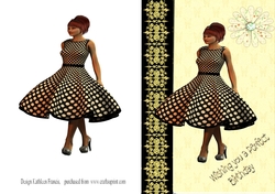 Black and white spotted Dress