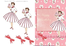 Retro pink Birthday