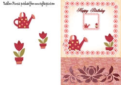 Plants and watering Can Birthday
