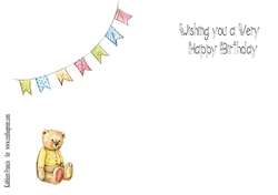   Teddy  Birthday Insert.