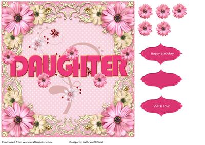 Daughter - Pink Flowers