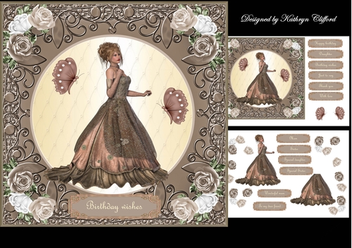 Lady in taupe dress