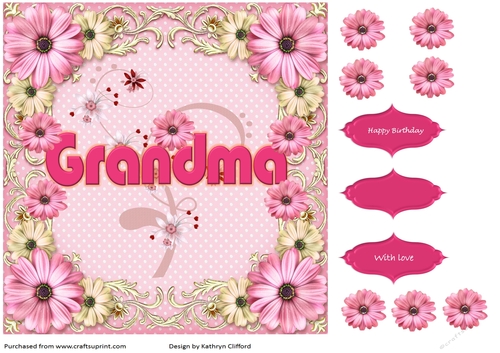 Grandma pink floral