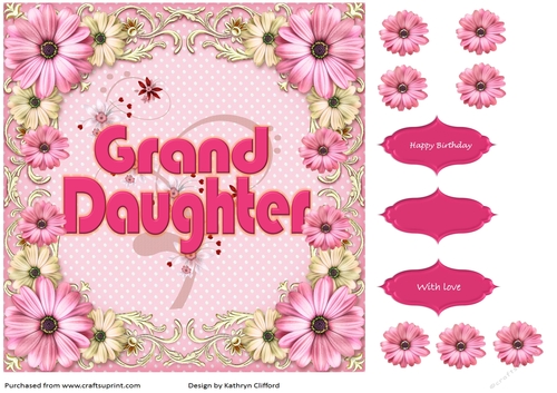 Granddaughter pink floral