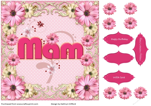 Mam pink floral
