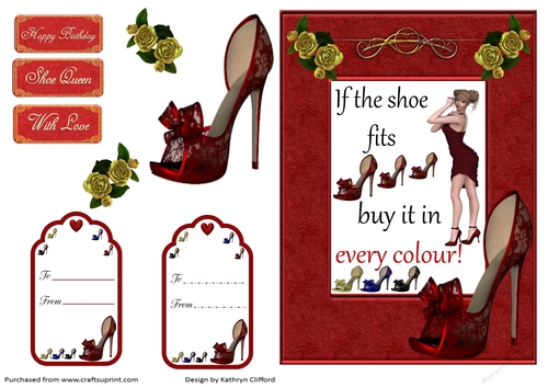 If the shoe fits (red shoe/yellow roses)