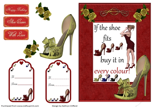 If the shoe fits (yellow shoe/roses)