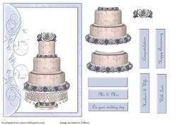 Wedding Cake - Pale Blue/lilac