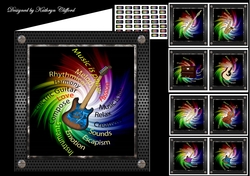 Musical instruments with muscial wording