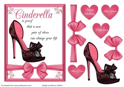 Cinderella & her shoes pink