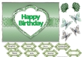 Happy Birthday in heart green
