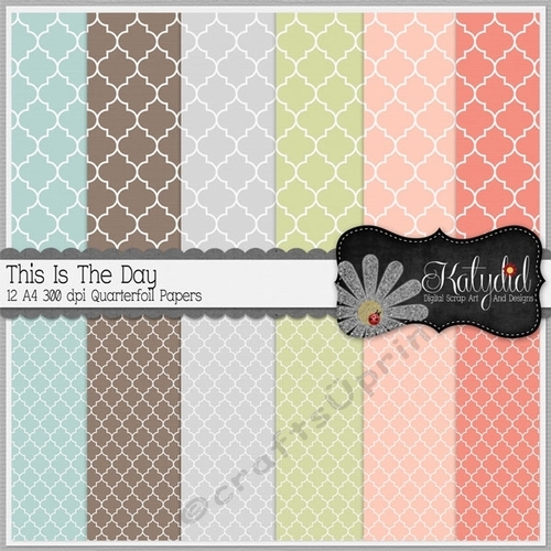 12 A4 This Is The Day Quarterfoil Digital Papers