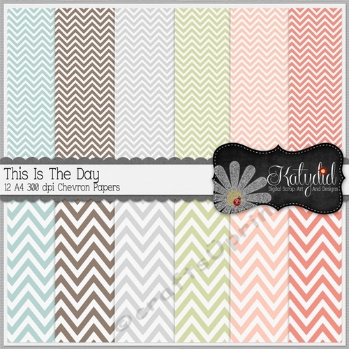 12 A4 This Is The Day Chevron Digital Papers