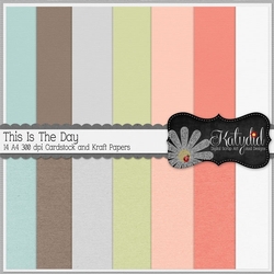 14 A4 This Is The Day Cardstock and Kraft Solid Digital Papers