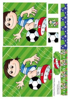 Footbal Crazy the Blues Large Square Card Front