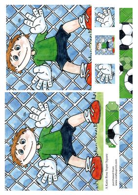 Football Crazy the Keeper Large Square Card Front