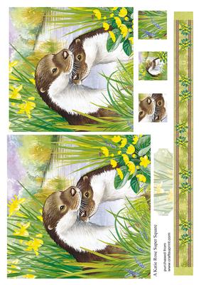 Otter Moments Large Square Card Front