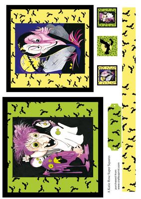 Halloween Friends Large Square Card Front
