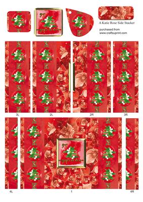 Xmas Floral Large Side Card Front
