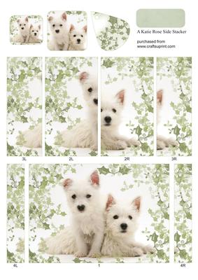 Holly Westie Large Side Stacker Card Front
