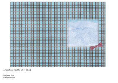 Our Family Westies Blank Tartan Insert 7 by 5