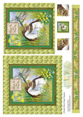 Otter Moments 6 by 6 Large Square Card Thank You Being You