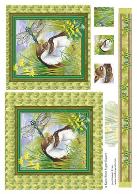 Otter Moments 6 by 6 Large Square Card Front Blank