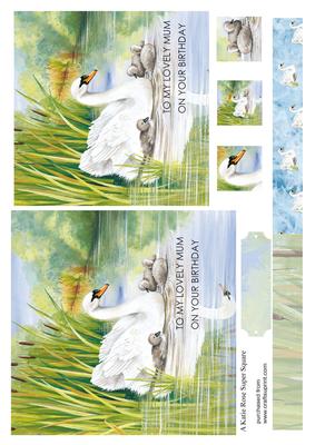 Meet the Family 6 by 6 Large Square Card Front Mum