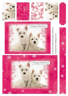 Snowflake Westies 5 by 7 Large Rectangle