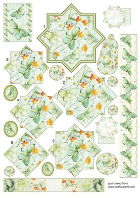 Teal Pastel Occasions Butterflies