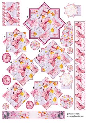 Magenta Pastel Occasions Butterflies