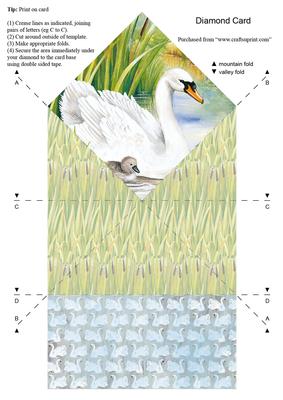 Diamond Water's Edge "meet the Family" Swans Craft Sheet