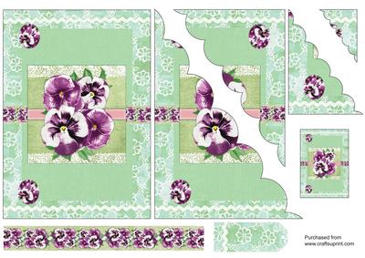 Perfect Pansies Wavy Edged Side Stacker