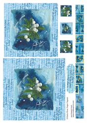 Xmas Floral Cool Wishes Large Square Card Front