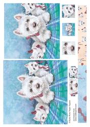 Our Little Family Westies Large Square Card Front