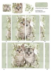 Holly Kittens Large Side Stacker Card Front