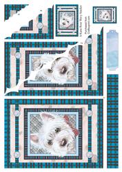 Our Family Westies Bow Tie Large Wavy Card Front