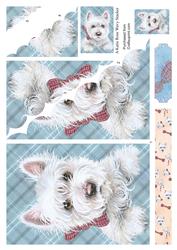 Pure Westies Just Beautiful Large Wavy Card Front