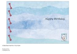 Our Family Happy Bday Inserts 5 by 7