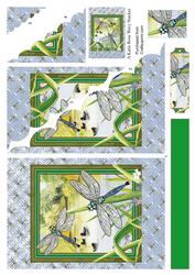Dragonfly Days Wtf 7 by 5 Card Front Wavy