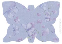 The Lilac Butterfly Shaped Card