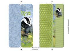 Water's Edge "nightwatchman" Badger Bookmark Sheet