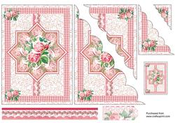 Antique Lace Country Rose Wavy Side Stacker