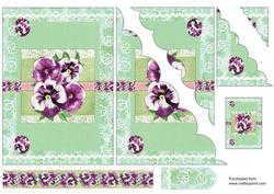Perfect Pansies Wavy Edged Side Stacker