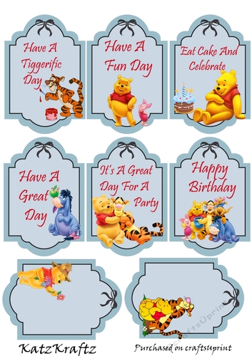 Pooh & Friends Birthday 2 Gift Tags