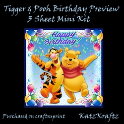 Tigger & Pooh Birthday Card Mini Kit
