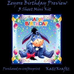 Eeyore Birthday Card Mini Kit