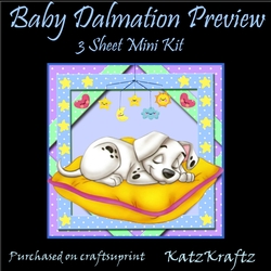 Baby Dalmation Card front Mini Kit