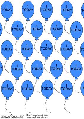 Birthday Ballon 1 Today Blue 1