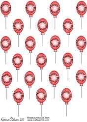 2tone Red Happy Birthday Balloon